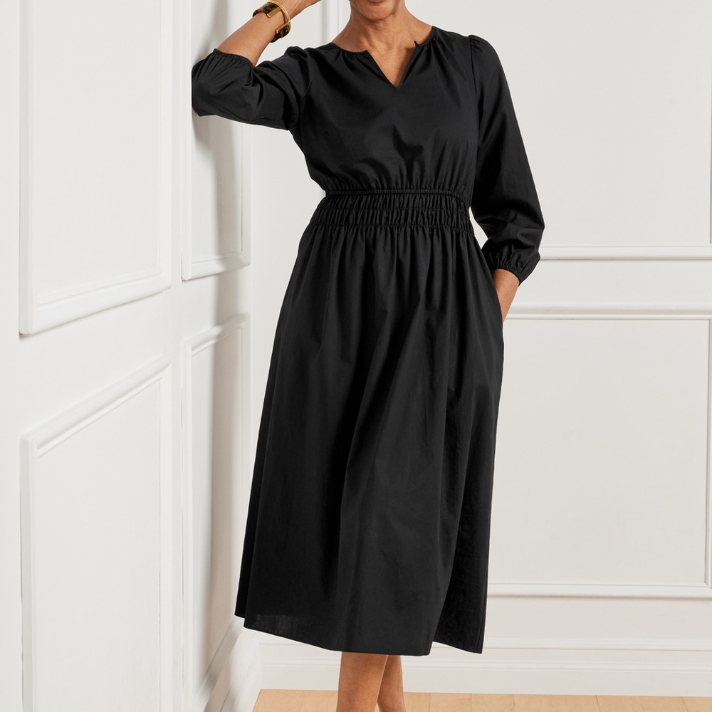 Talbots Smocked Midi Dress